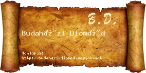 Budaházi Dioméd névjegykártya